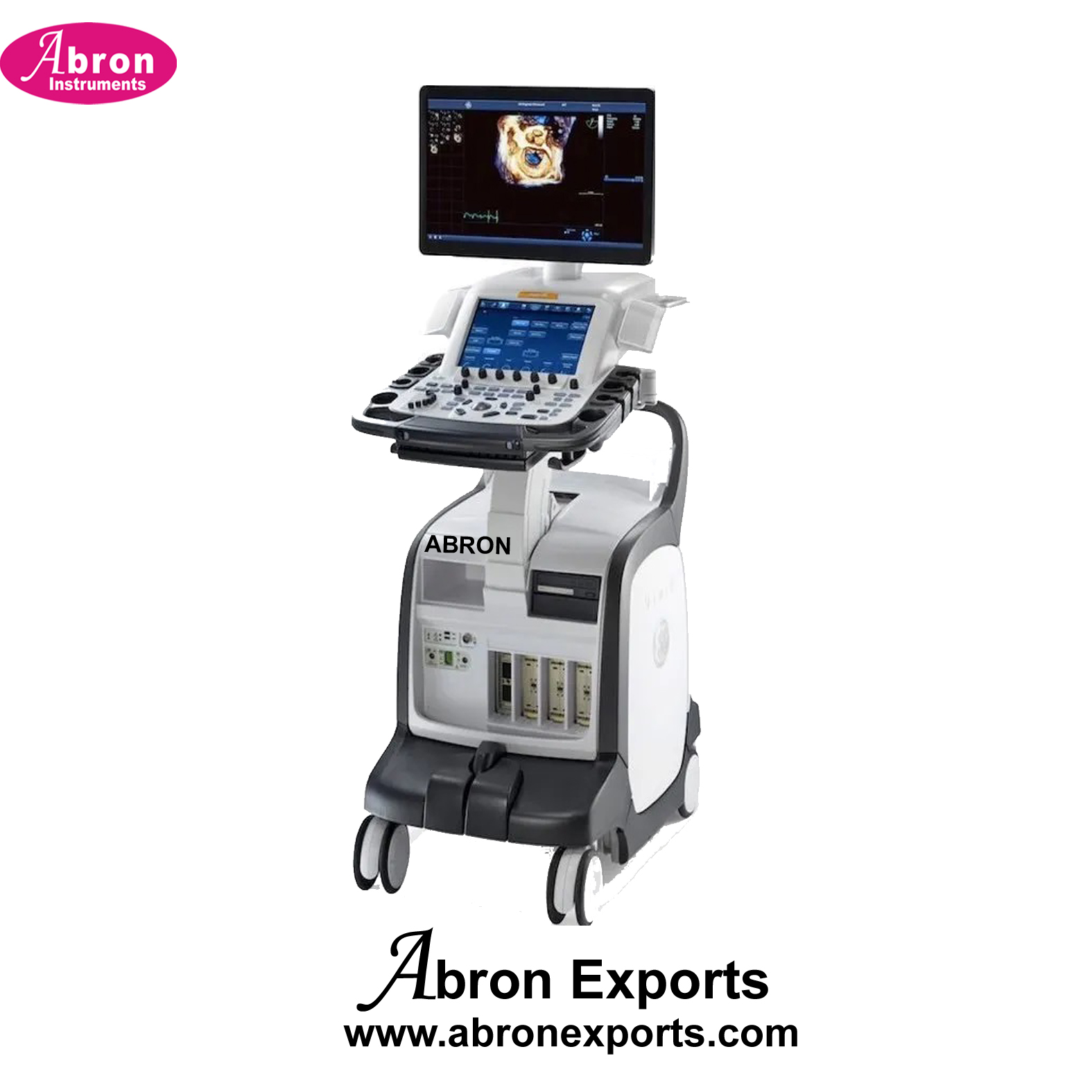 Echocardiogram Machine colour 3D 4D View 3 Channel View Cardiology Colour doppler sonigraphy Hospital BPL Abron ABM-2505E3D4 